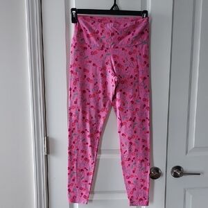 No Boundaries Pink Patterned Kids Leggings Medium